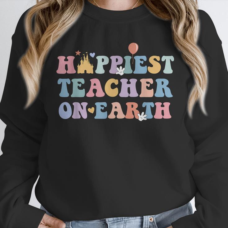 Happiest Teacher On Earth First Day Of School Back To School Unisex Sweatshirt, novelty gifts, funny gifts