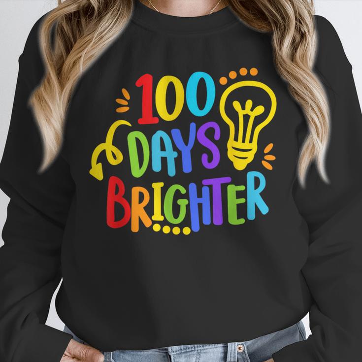 Happy 100th Day Of School 100 Days Brighter Girls Teacher Unisex Sweatshirt, novelty gifts, funny gifts Happy 100th Day Of School 100 Days Brighter Girls Teacher Unisex Sweatshirt, novelty gifts, funny gifts
