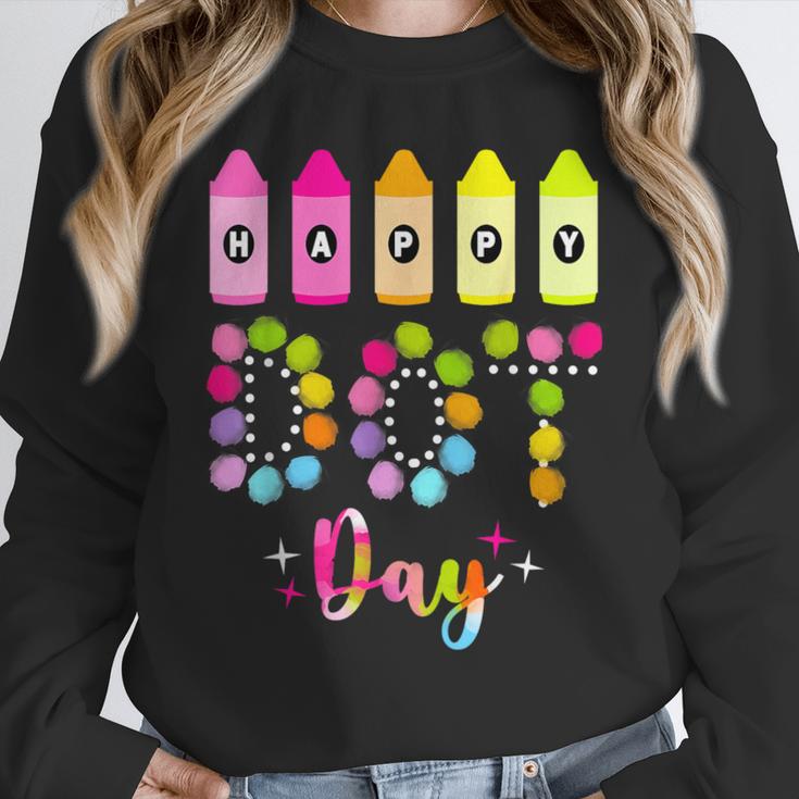 Happy Dot Day 2025 Teacher Kids Girls Colorful Polka Dot Day Unisex Sweatshirt, novelty gifts, funny gifts Happy Dot Day 2025 Teacher Kids Girls Colorful Polka Dot Day Unisex Sweatshirt, novelty gifts, funny gifts