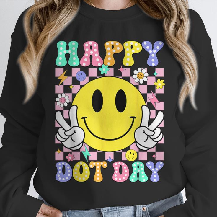 Happy Dot Day Shirts Teacher Student Girls Kids Smile Face Unisex Sweatshirt, novelty gifts, funny gifts