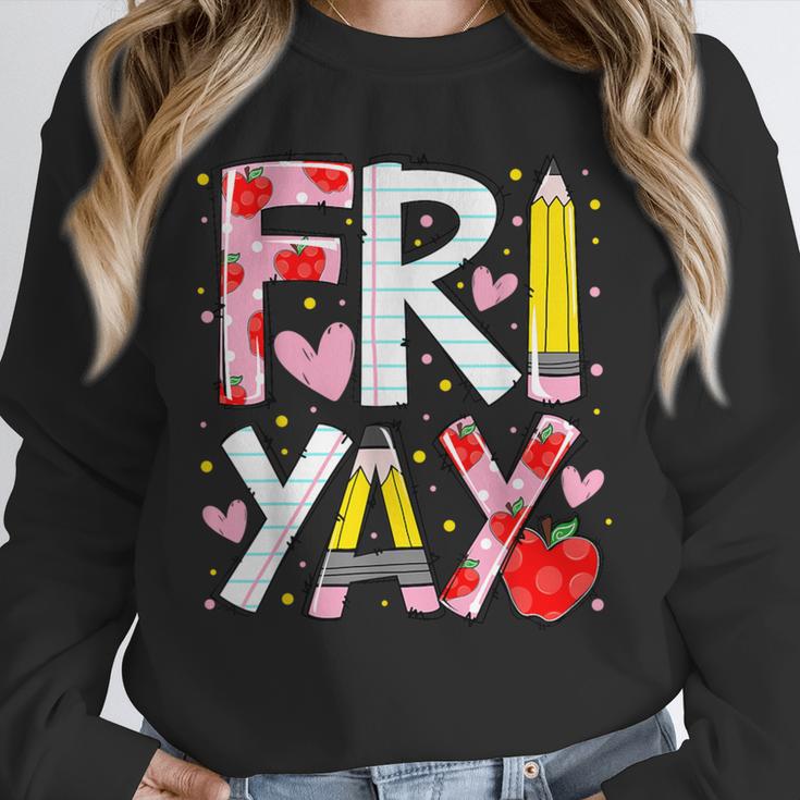 Happy Fri-Yay Teacher Back To School Friday Lovers Unisex Sweatshirt, novelty gifts, funny gifts Happy Fri-Yay Teacher Back To School Friday Lovers Unisex Sweatshirt, novelty gifts, funny gifts