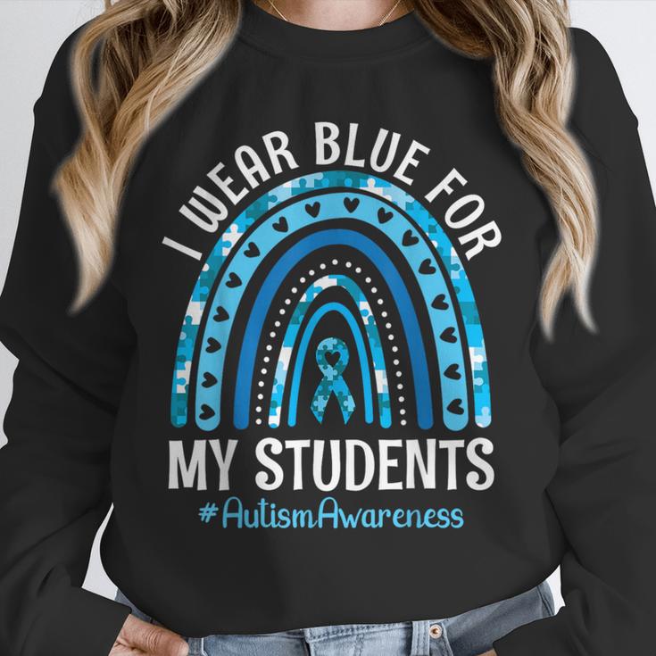 Happy Teacher I Wear Blue For My Students Autism Awareness Unisex Sweatshirt, novelty gifts, funny gifts Happy Teacher I Wear Blue For My Students Autism Awareness Unisex Sweatshirt, novelty gifts, funny gifts