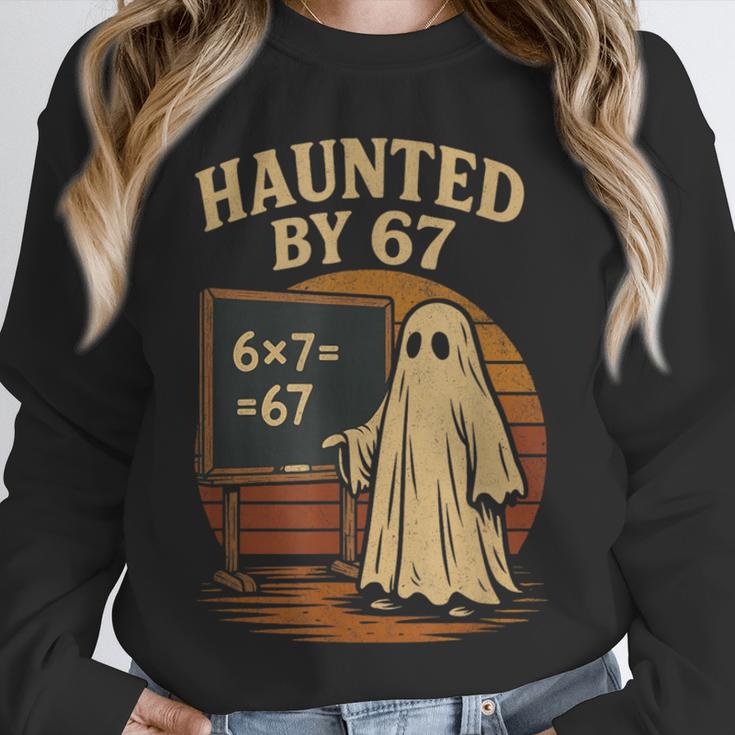 Haunted By 67 Ghost Math Joke Student Halloween Nerd Teacher Unisex Sweatshirt, novelty gifts, funny gifts Haunted By 67 Ghost Math Joke Student Halloween Nerd Teacher Unisex Sweatshirt, novelty gifts, funny gifts
