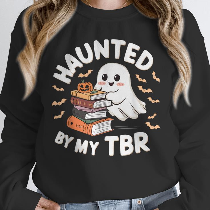 Haunted By My TBR Cute Ghost Book Reading Teacher Halloween Unisex Sweatshirt, novelty gifts, funny gifts Haunted By My TBR Cute Ghost Book Reading Teacher Halloween Unisex Sweatshirt, novelty gifts, funny gifts