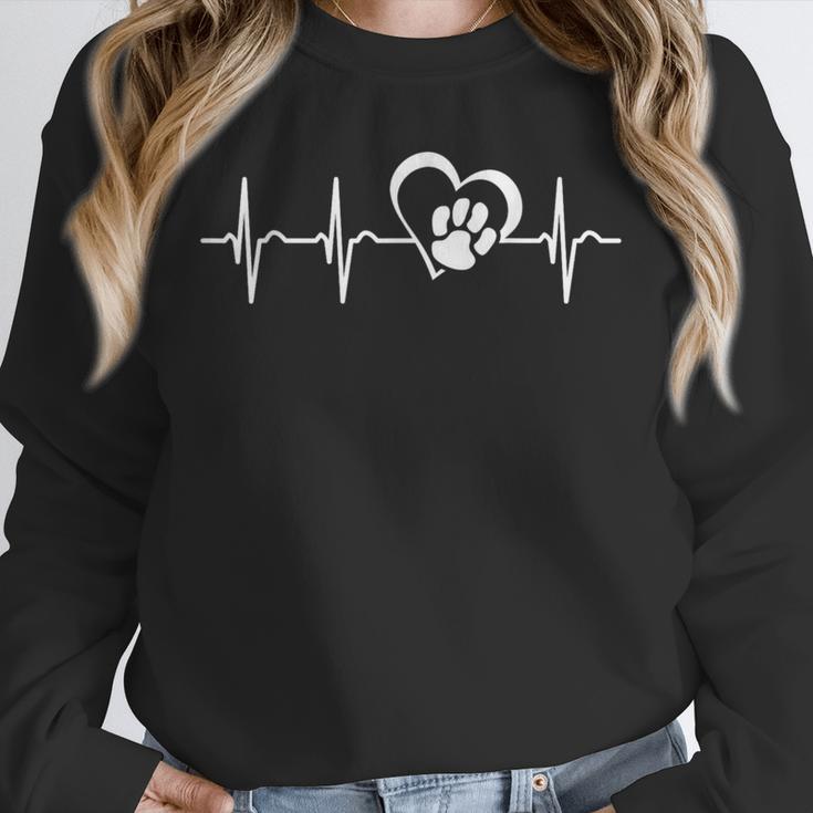 Heartbeat Dog Paw Unisex Sweatshirt, novelty gifts, funny gifts