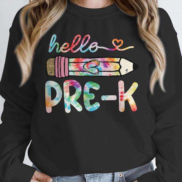 Hello Pre-K Pencil Teacher Student Tie Dye Unisex Sweatshirt, novelty gifts, funny gifts Hello Pre-K Pencil Teacher Student Tie Dye Unisex Sweatshirt, novelty gifts, funny gifts