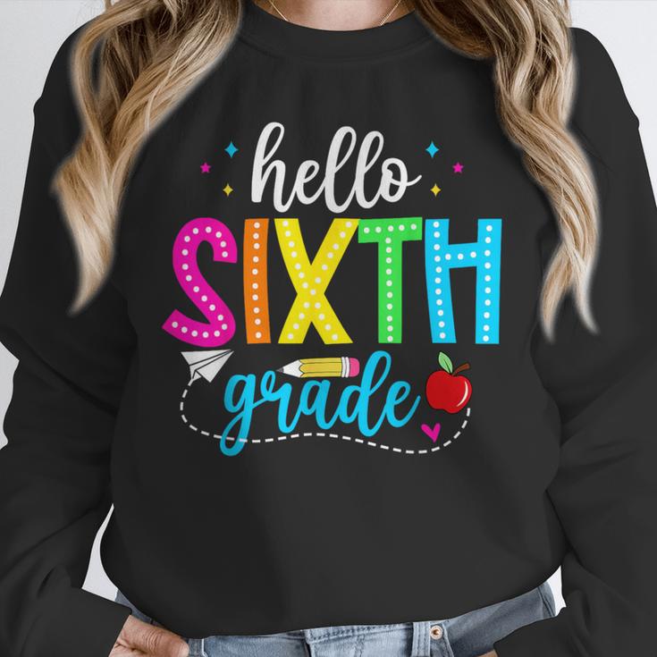 Hello Sixth Grade Cute Back To School 6th Grade Teacher Kids Unisex Sweatshirt, novelty gifts, funny gifts Hello Sixth Grade Cute Back To School 6th Grade Teacher Kids Unisex Sweatshirt, novelty gifts, funny gifts
