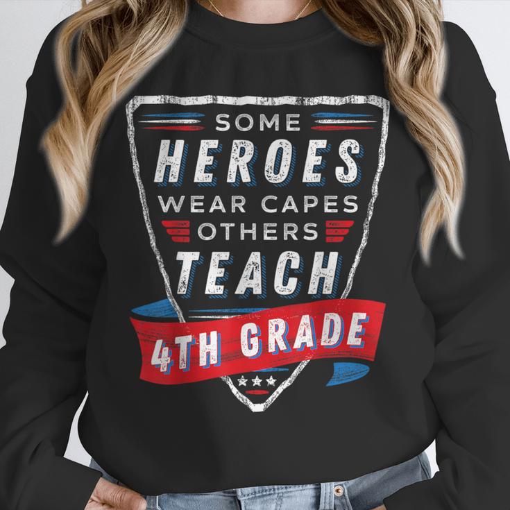 Some Heroes Wear Capes Others Teach 4th Grade Teacher Men Women Kids Unisex Sweatshirt, novelty gifts, funny gifts Some Heroes Wear Capes Others Teach 4th Grade Teacher Men Women Kids Unisex Sweatshirt, novelty gifts, funny gifts