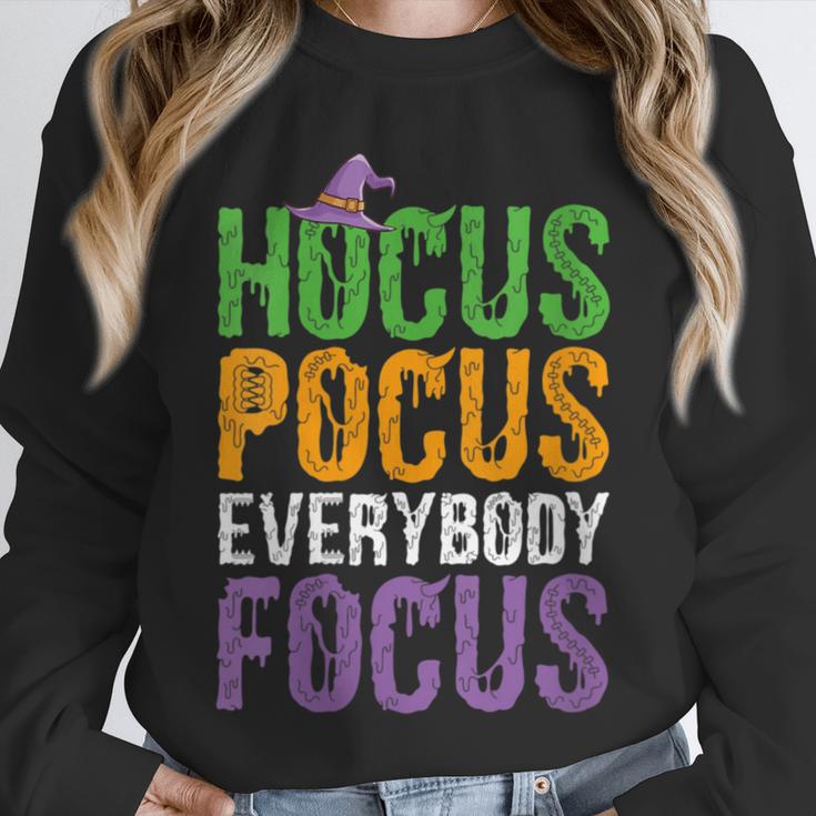Hocus Pocus Everybody Focus Teacher Halloween Unisex Sweatshirt, novelty gifts, funny gifts