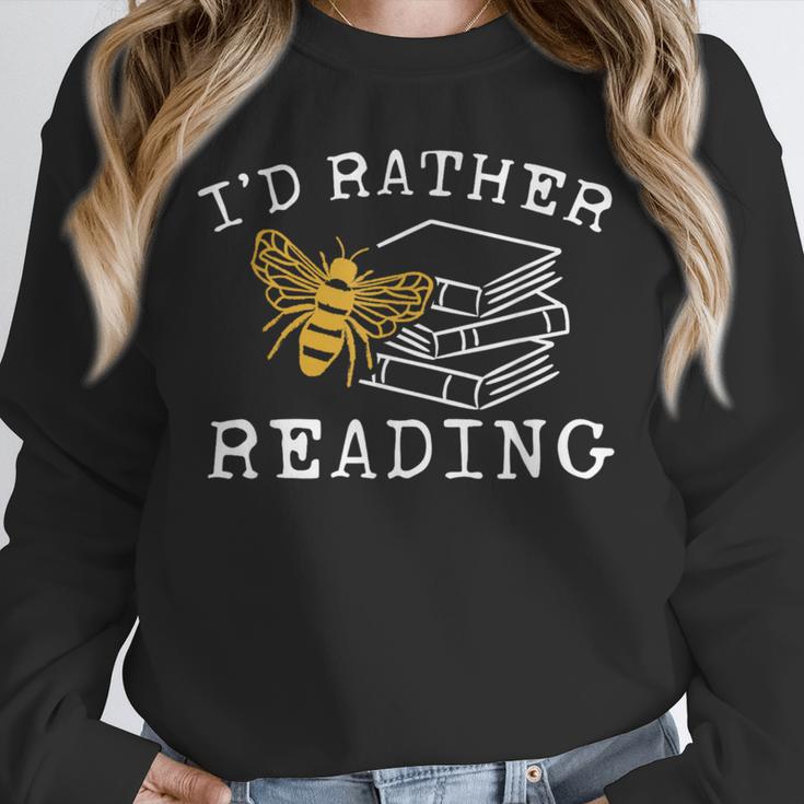 I'd Rather Bee Reading Teacher Librarian Book Lover Unisex Sweatshirt, novelty gifts, funny gifts