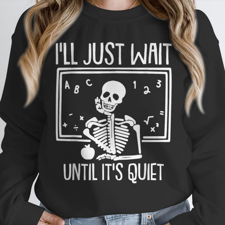 Ill Just Wait Until Its Quiet Teacher Lazy Halloween Costume Unisex Sweatshirt, novelty gifts, funny gifts