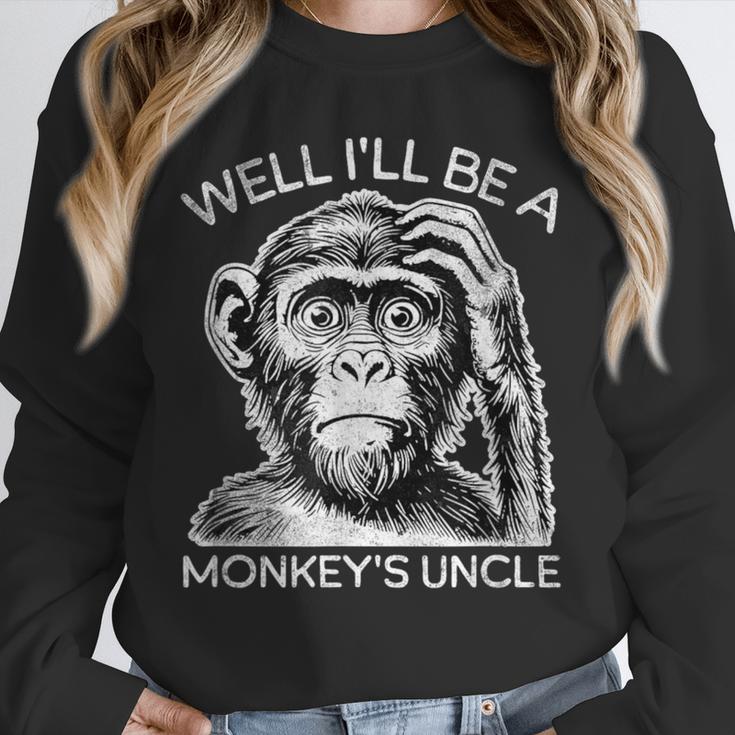 Well I'Ll Be a Monkey's Uncle Teacher And Student Unisex Sweatshirt, novelty gifts, funny gifts