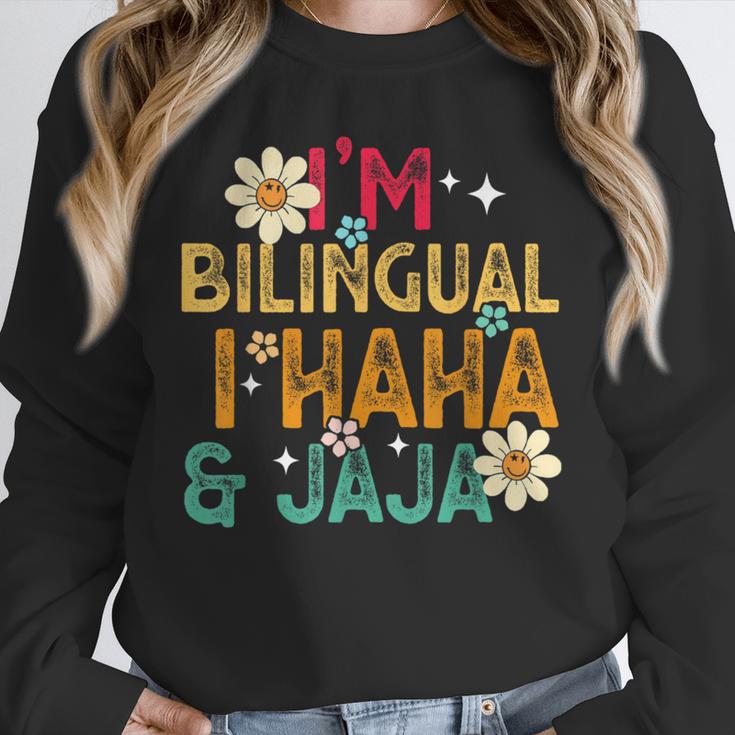 I’m Bilingual I Haha And Jaja Spanish Teacher Bilingual For Men Women Girls Kids Unisex Sweatshirt, novelty gifts, funny gifts