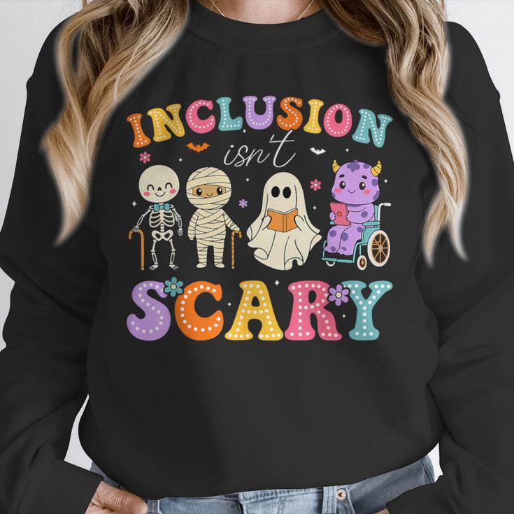 Inclusion Isn't Scary Ghost Halloween SLP Sped Teacher Unisex Sweatshirt, novelty gifts, funny gifts Inclusion Isn't Scary Ghost Halloween SLP Sped Teacher Unisex Sweatshirt, novelty gifts, funny gifts
