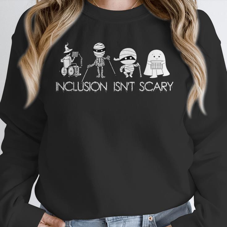 Inclusion Isn't Scary Slp Halloween Sped Teacher Ghost Mummy Unisex Sweatshirt, novelty gifts, funny gifts Inclusion Isn't Scary Slp Halloween Sped Teacher Ghost Mummy Unisex Sweatshirt, novelty gifts, funny gifts