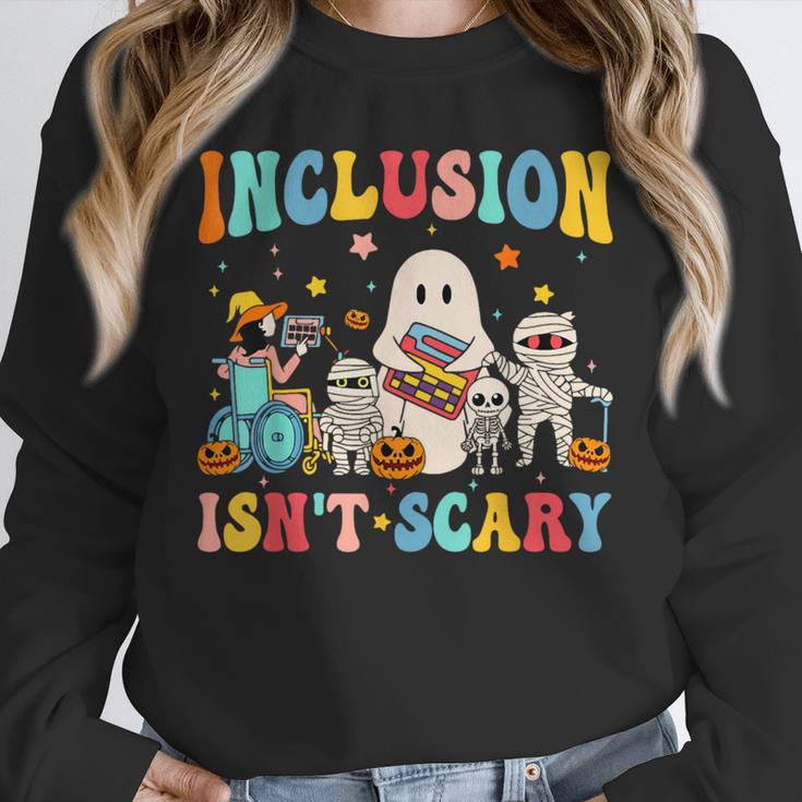 Inclusion Isn't Scary SLP Halloween Sped Teacher Therapy Unisex Sweatshirt, novelty gifts, funny gifts Inclusion Isn't Scary SLP Halloween Sped Teacher Therapy Unisex Sweatshirt, novelty gifts, funny gifts