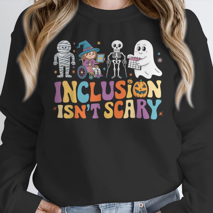 Inclusion Isn't Scary SLP Halloween Sped Teacher Unisex Sweatshirt, novelty gifts, funny gifts Inclusion Isn't Scary SLP Halloween Sped Teacher Unisex Sweatshirt, novelty gifts, funny gifts