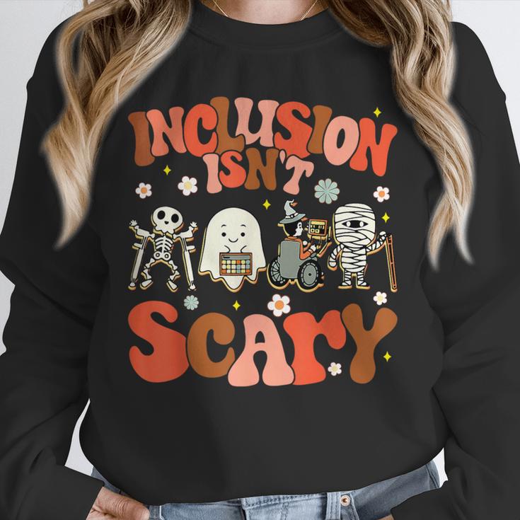 Inclusion Isn't Scary SLP Sped Teacher Halloween Unisex Sweatshirt, novelty gifts, funny gifts
