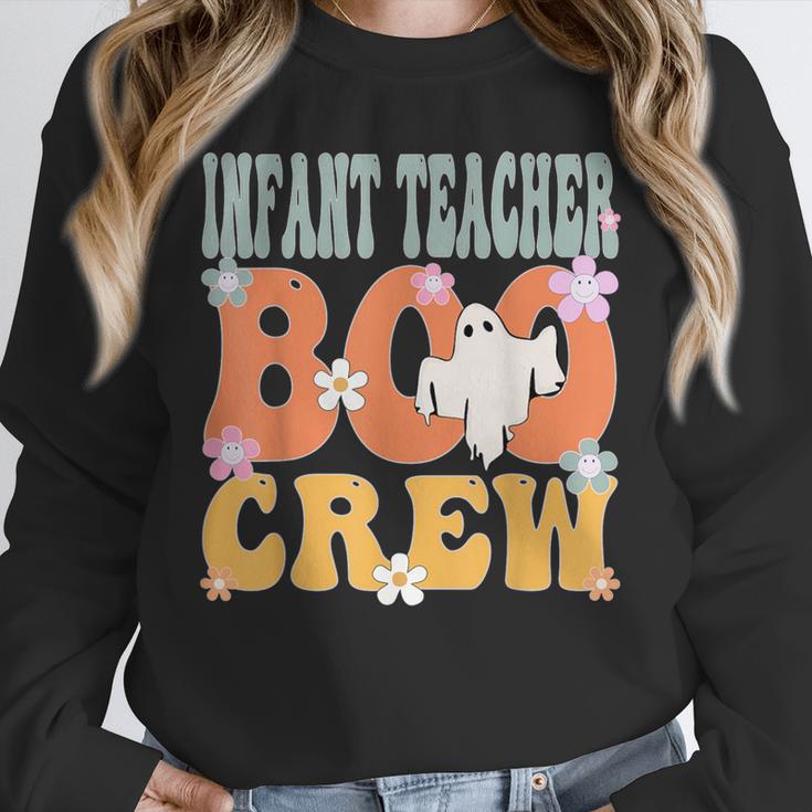 Infant Teacher Boo Crew Ghost Groovy Halloween For Women Unisex Sweatshirt, novelty gifts, funny gifts