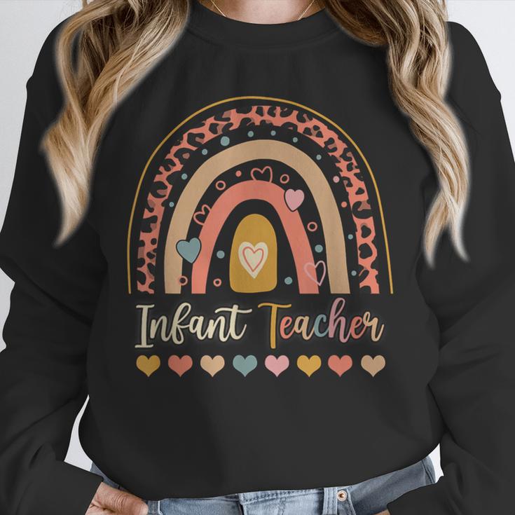 Infant Teacher Leopard Boho Rainbow Appreciation Unisex Sweatshirt, novelty gifts, funny gifts