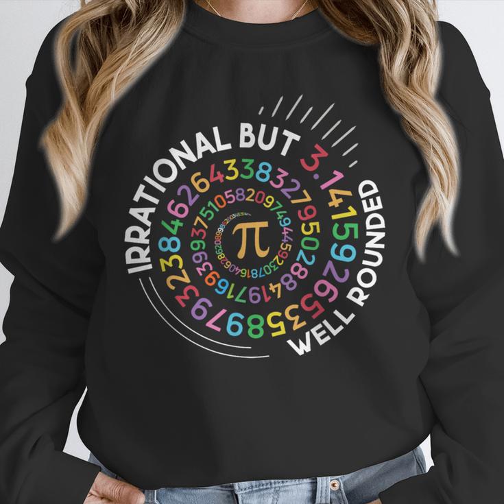 Irrational But Well Rounded Pi Day Math Teacher Student Geek Unisex Sweatshirt, novelty gifts, funny gifts