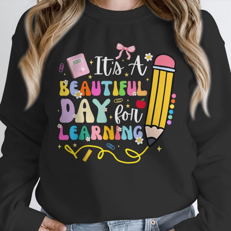 It's Beautiful Day For Learning Teacher Students Girls Boys Unisex Sweatshirt, novelty gifts, funny gifts