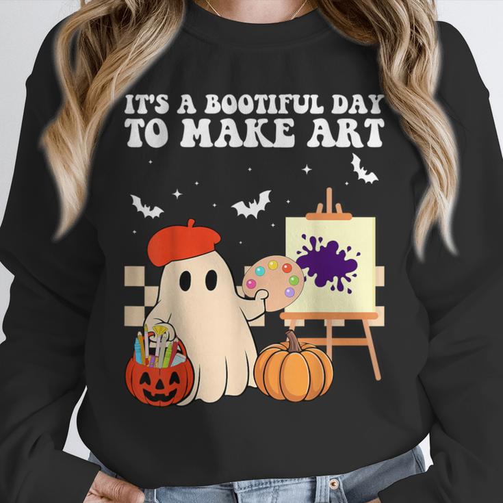 It's A Bootiful Day To Make Art Groovy Art Teacher Halloween Unisex Sweatshirt, novelty gifts, funny gifts It's A Bootiful Day To Make Art Groovy Art Teacher Halloween Unisex Sweatshirt, novelty gifts, funny gifts