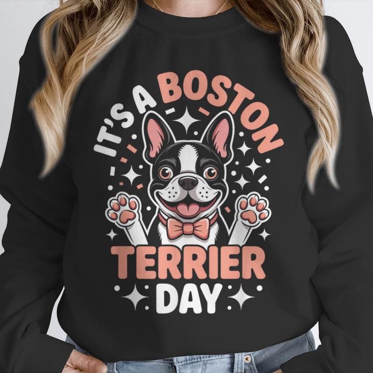 It’s A Boston Terrier Day Pet Cute Dog Lover Cartoon Unisex Sweatshirt, novelty gifts, funny gifts