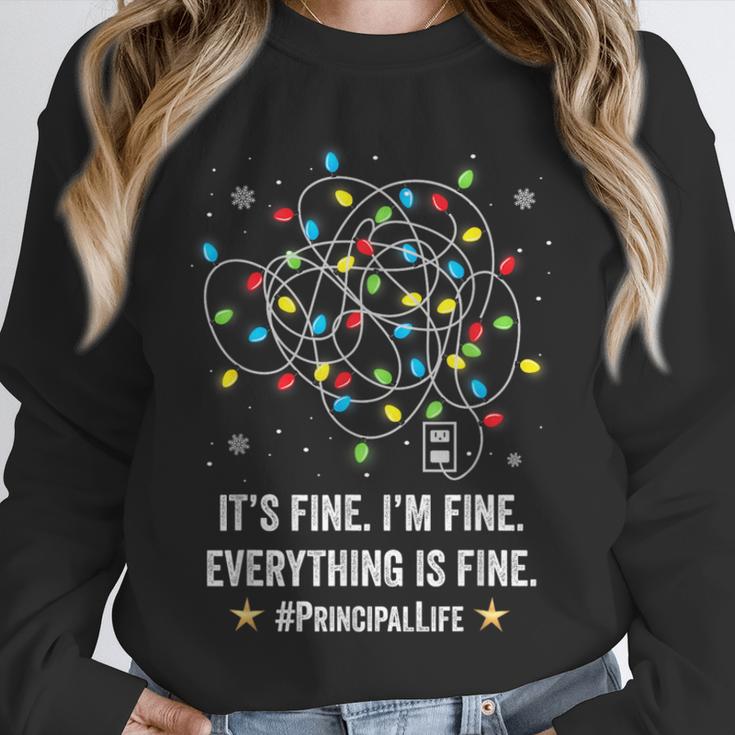It's Fine I'm Fine Christmas Light Principal Teacher Xmas Men Women Unisex Sweatshirt, novelty gifts, funny gifts It's Fine I'm Fine Christmas Light Principal Teacher Xmas Men Women Unisex Sweatshirt, novelty gifts, funny gifts