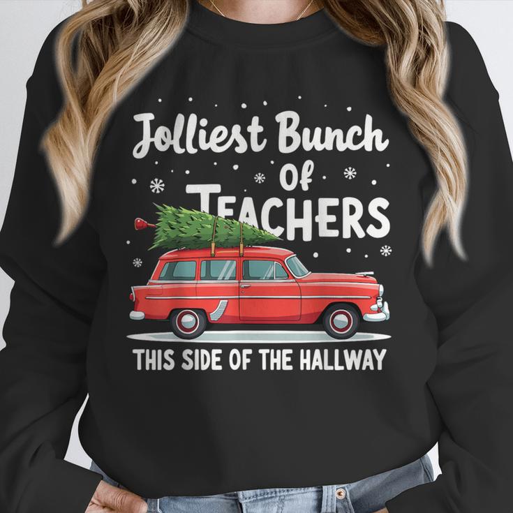 Jolliest Bunch Of Teachers This Side Of The Hallway Xmas PJ Unisex Sweatshirt, novelty gifts, funny gifts Jolliest Bunch Of Teachers This Side Of The Hallway Xmas PJ Unisex Sweatshirt, novelty gifts, funny gifts