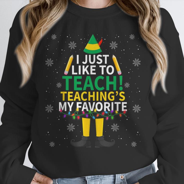 I Just Like To Teach Teaching My Favorite Christmas Teacher Unisex Sweatshirt, novelty gifts, funny gifts I Just Like To Teach Teaching My Favorite Christmas Teacher Unisex Sweatshirt, novelty gifts, funny gifts