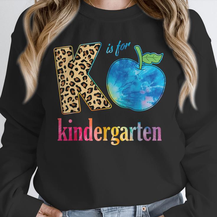K Is For Kindergarten Teacher Tie Dye Back To School Kinder For Men Women Girls Kids Unisex Sweatshirt, novelty gifts, funny gifts