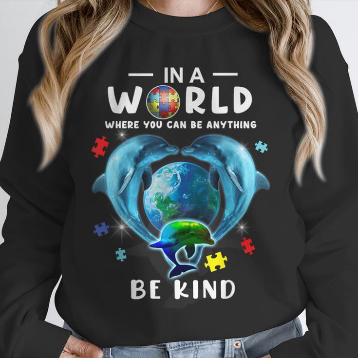 Be Kind Dolphin Autism Awareness Back To School Teacher Men Women Kids Unisex Sweatshirt, novelty gifts, funny gifts Be Kind Dolphin Autism Awareness Back To School Teacher Men Women Kids Unisex Sweatshirt, novelty gifts, funny gifts