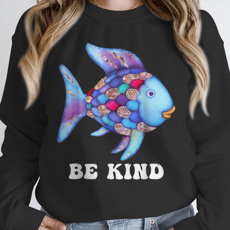 Be Kind Rainbow Fish Teacher Life Teaching Back To School Unisex Sweatshirt, novelty gifts, funny gifts