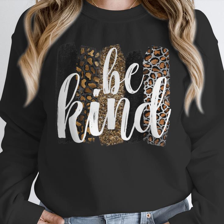 Be Kind Women Inspirational Teacher Animal Print Unisex Sweatshirt, novelty gifts, funny gifts