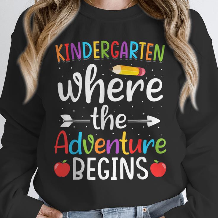 Kindergarten Where The Adventure Begins Shirt Children's Teacher Unisex Sweatshirt, novelty gifts, funny gifts Kindergarten Where The Adventure Begins Shirt Children's Teacher Unisex Sweatshirt, novelty gifts, funny gifts
