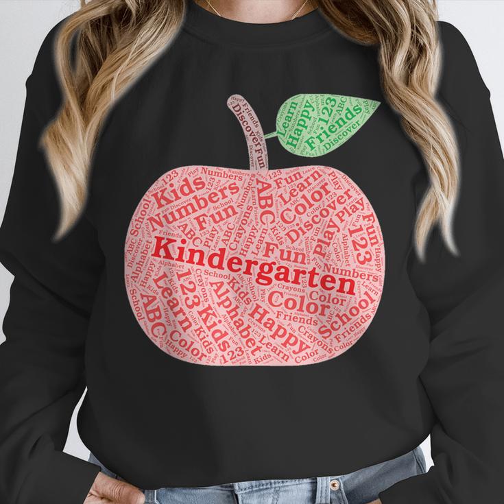 Kindergarten Apple Word Art For Teachers & Students Unisex Sweatshirt, novelty gifts, funny gifts Kindergarten Apple Word Art For Teachers & Students Unisex Sweatshirt, novelty gifts, funny gifts