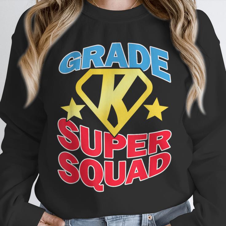 Kindergarten Super Squad Superhero Teacher Team Men Women Girls Kids Unisex Sweatshirt, novelty gifts, funny gifts