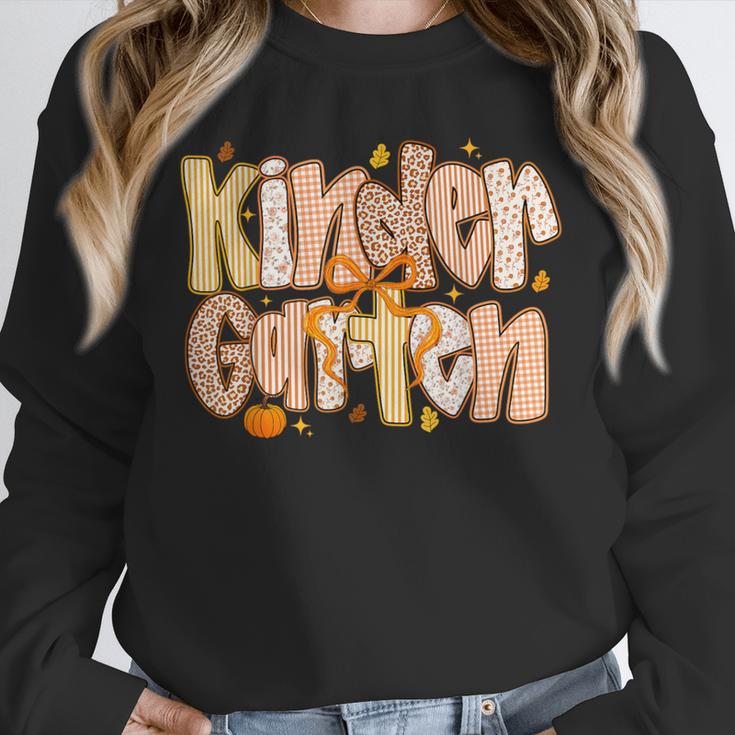 Kindergarten Teacher Fall Pumpkin Autumn Cute Unisex Sweatshirt, novelty gifts, funny gifts Kindergarten Teacher Fall Pumpkin Autumn Cute Unisex Sweatshirt, novelty gifts, funny gifts