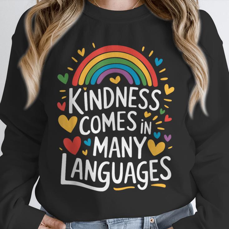 Kindness Comes In Many Languages ESL English Teacher Unisex Sweatshirt, novelty gifts, funny gifts Kindness Comes In Many Languages ESL English Teacher Unisex Sweatshirt, novelty gifts, funny gifts