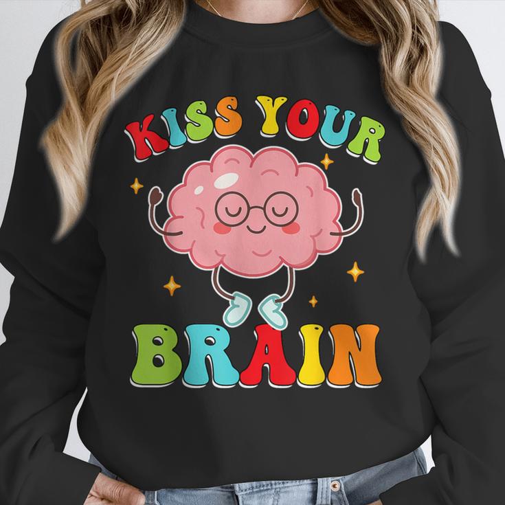 Kiss Your Brain Calm Mindset Teacher Kids Boys Girls Women Unisex Sweatshirt, novelty gifts, funny gifts Kiss Your Brain Calm Mindset Teacher Kids Boys Girls Women Unisex Sweatshirt, novelty gifts, funny gifts