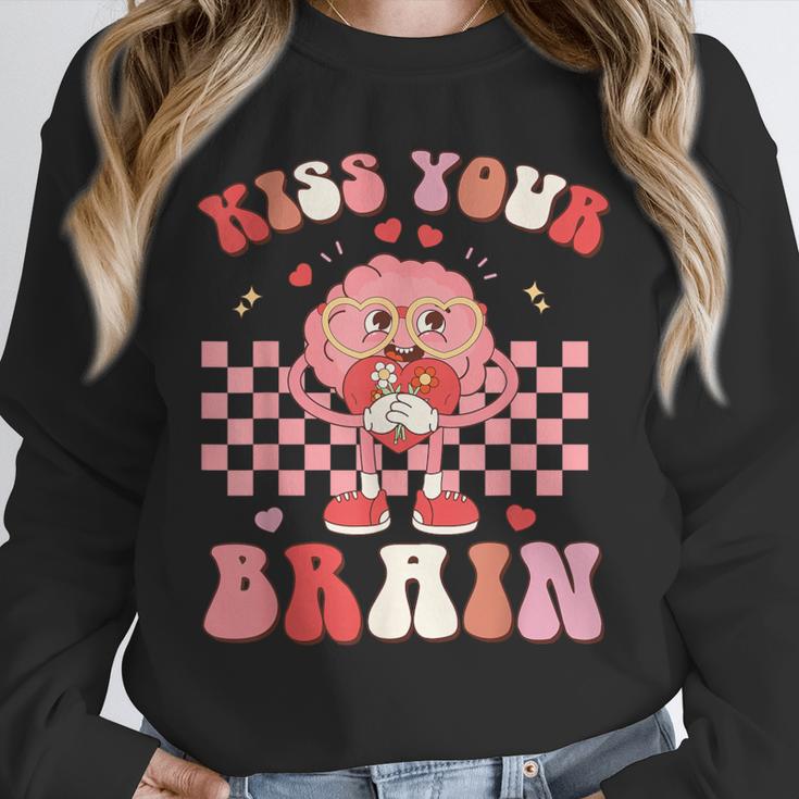 Kiss Your Brain Valentines Test Day Teacher Squad Kids Unisex Sweatshirt, novelty gifts, funny gifts Kiss Your Brain Valentines Test Day Teacher Squad Kids Unisex Sweatshirt, novelty gifts, funny gifts