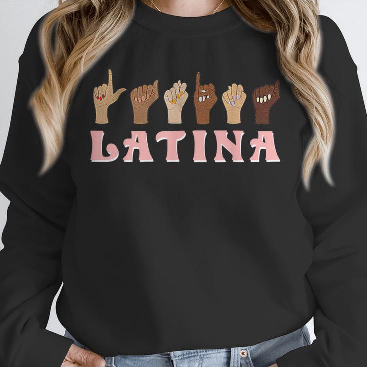 Latina ASL American Sign Language Latina Power ASL Teacher Unisex Sweatshirt, novelty gifts, funny gifts Latina ASL American Sign Language Latina Power ASL Teacher Unisex Sweatshirt, novelty gifts, funny gifts
