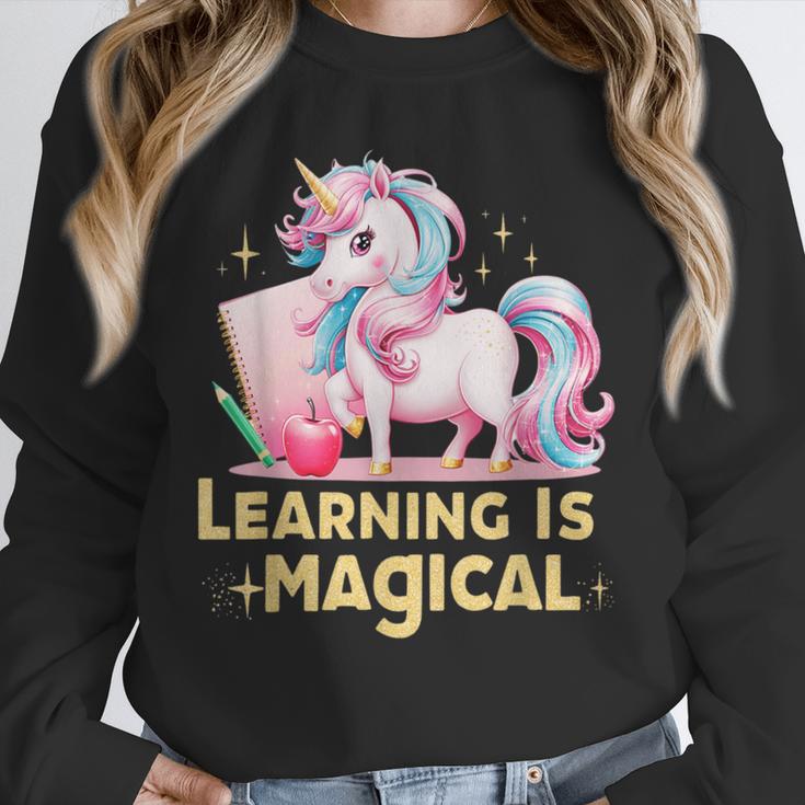 LEARNING IS MAGICAL TEACHER UNICORN BACK TO SCHOOL UNICORN Unisex Sweatshirt, novelty gifts, funny gifts LEARNING IS MAGICAL TEACHER UNICORN BACK TO SCHOOL UNICORN Unisex Sweatshirt, novelty gifts, funny gifts