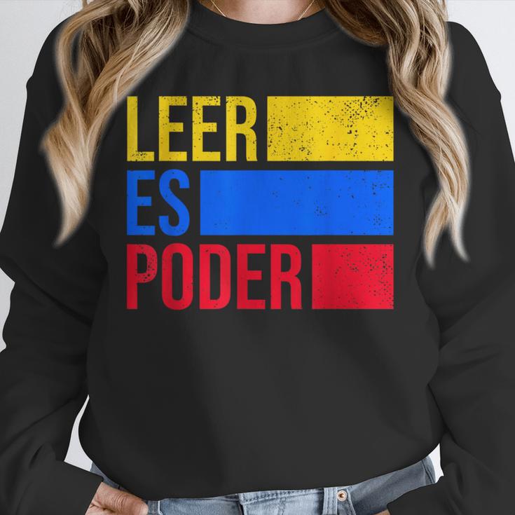 Leer Es Poder Colombian Spanish Teacher Maestra Colombia Unisex Sweatshirt, novelty gifts, funny gifts Leer Es Poder Colombian Spanish Teacher Maestra Colombia Unisex Sweatshirt, novelty gifts, funny gifts