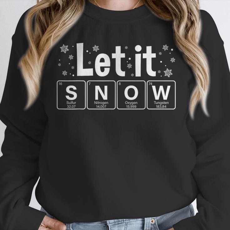Let It Snow Christmas Pajamas Chemistry Teacher Unisex Sweatshirt, novelty gifts, funny gifts