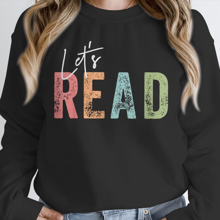 Let's Read Book Nerd Reading Book Lover Librarian Teacher Unisex Sweatshirt, novelty gifts, funny gifts