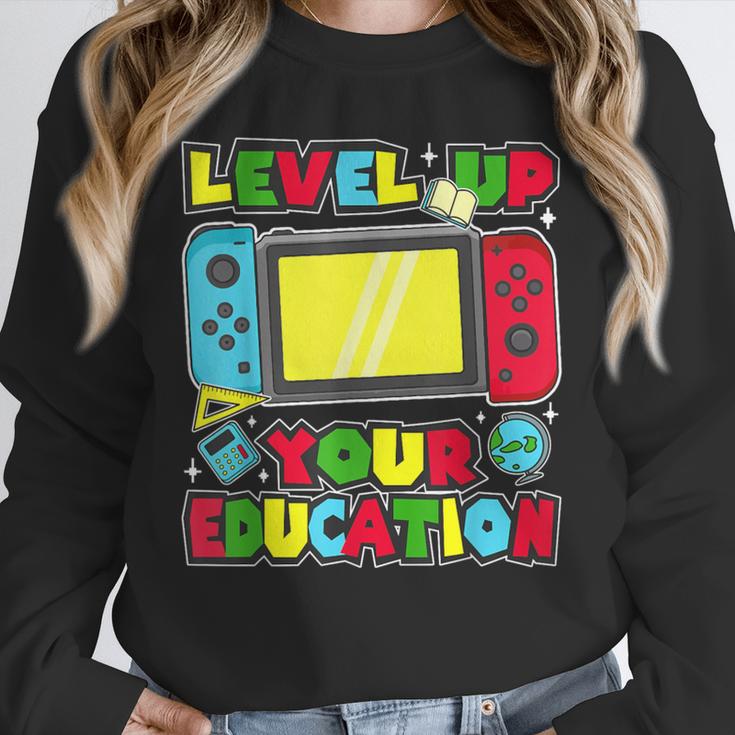 Level Up Your Education Gaming Inspired Teacher Gamers Unisex Sweatshirt, novelty gifts, funny gifts Level Up Your Education Gaming Inspired Teacher Gamers Unisex Sweatshirt, novelty gifts, funny gifts