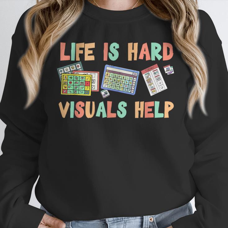 Life Is Hard Visuals Help Special Education SPED Teacher Unisex Sweatshirt, novelty gifts, funny gifts Life Is Hard Visuals Help Special Education SPED Teacher Unisex Sweatshirt, novelty gifts, funny gifts