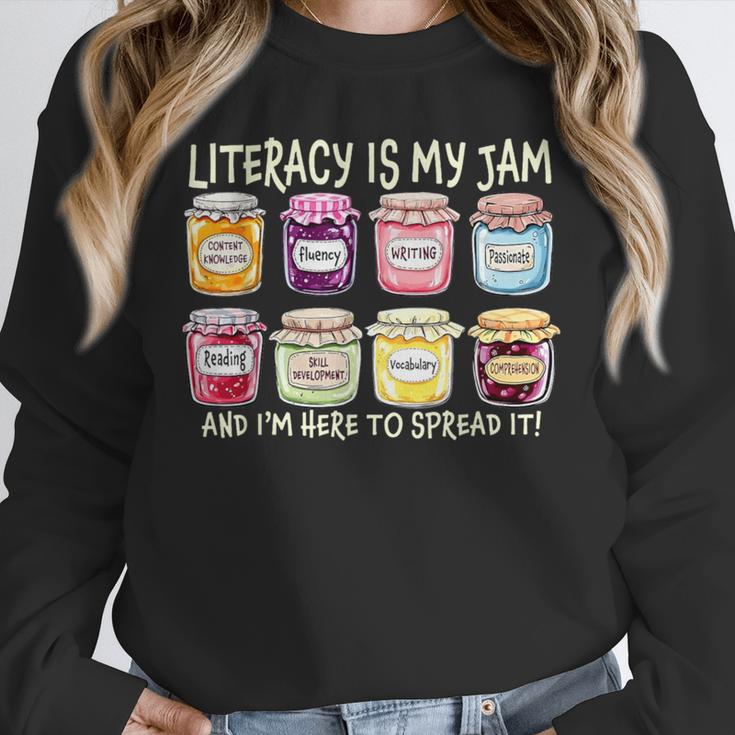 Literacy Is My Jam And I'm Here To Spread Literacy Teacher Unisex Sweatshirt, novelty gifts, funny gifts Literacy Is My Jam And I'm Here To Spread Literacy Teacher Unisex Sweatshirt, novelty gifts, funny gifts